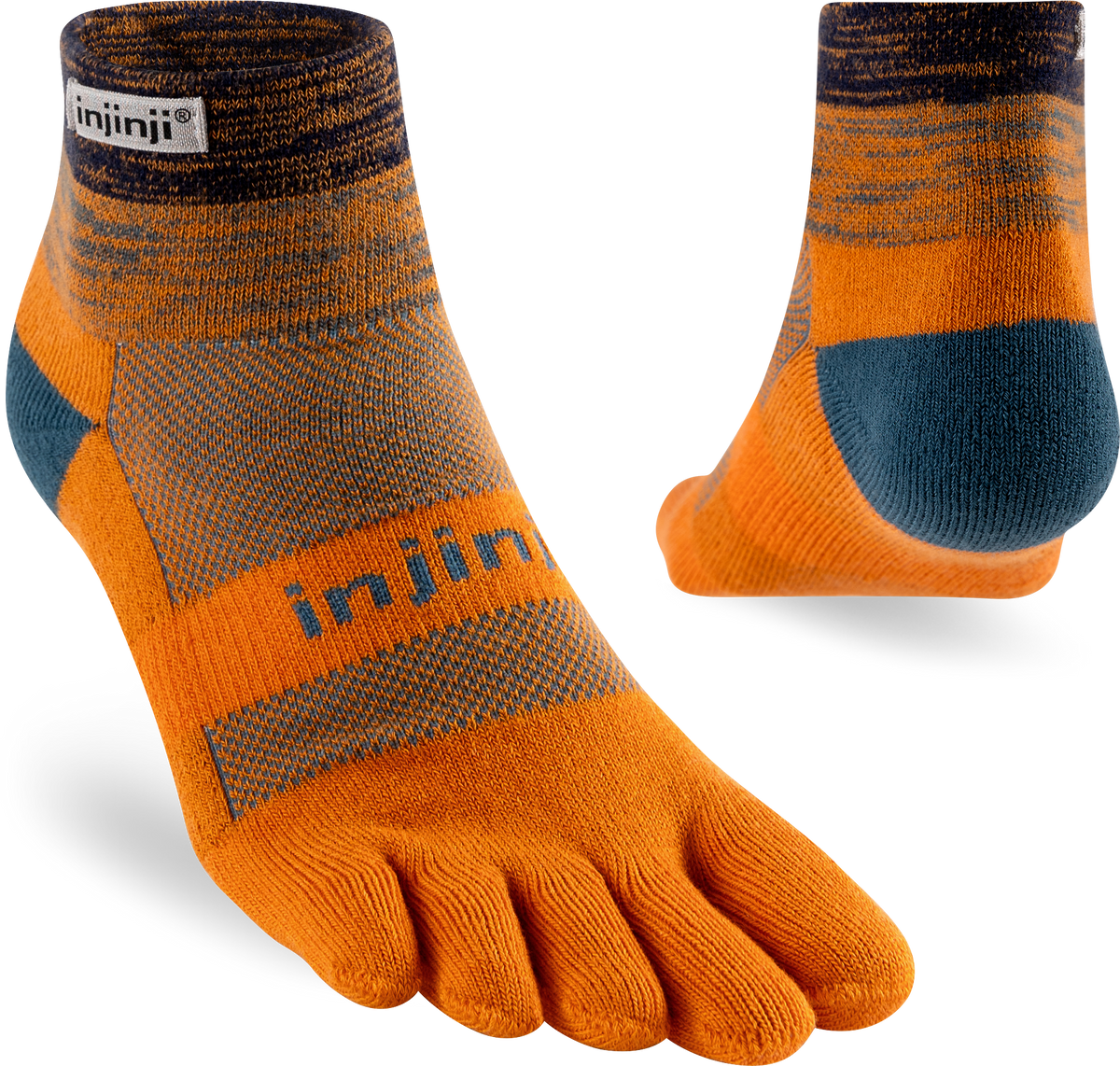 TerraToes Trail Mini-Crew Toe Socks — Harvest
