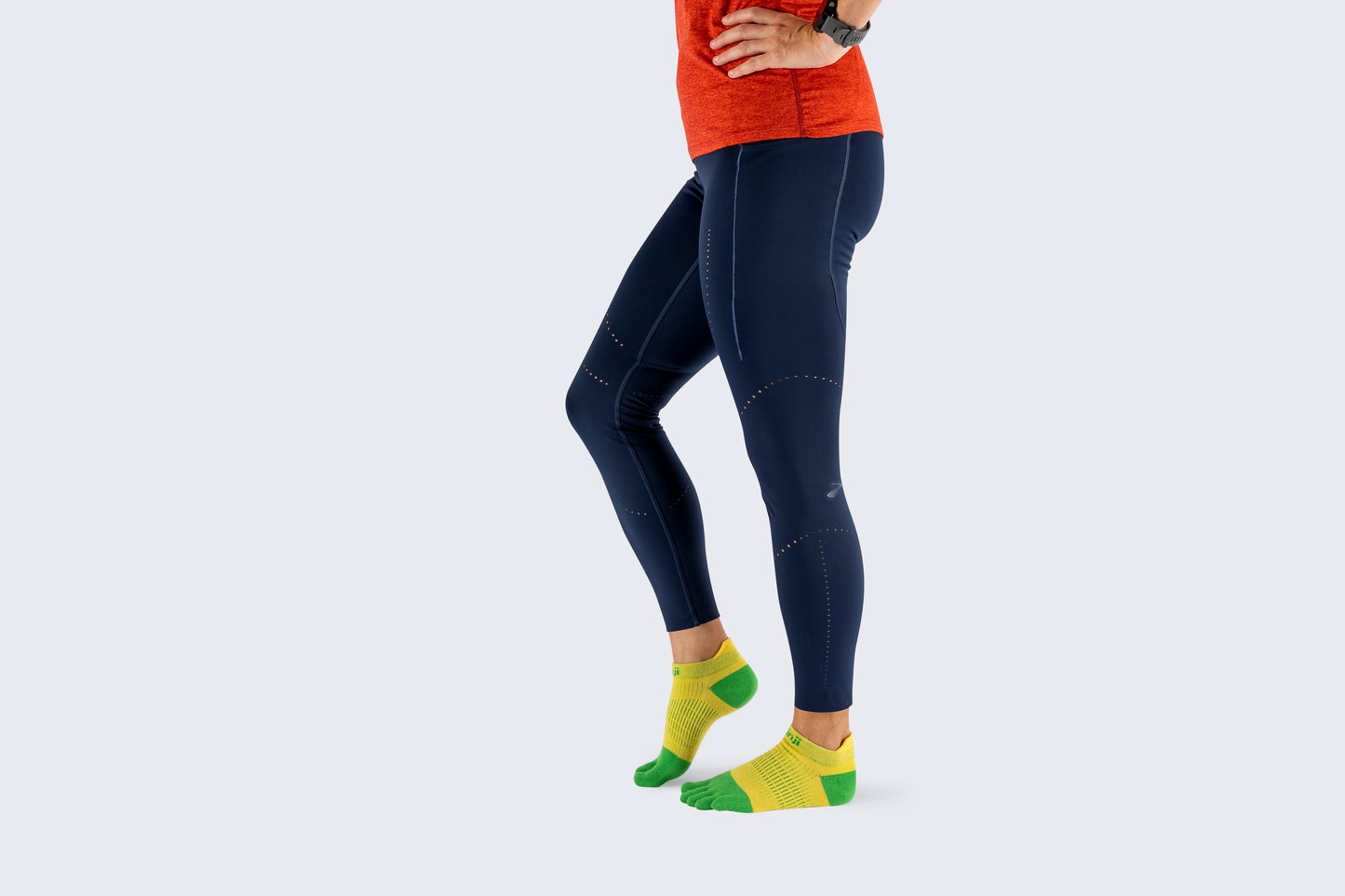 TerraToes Run No-Show Toe Socks — Clover