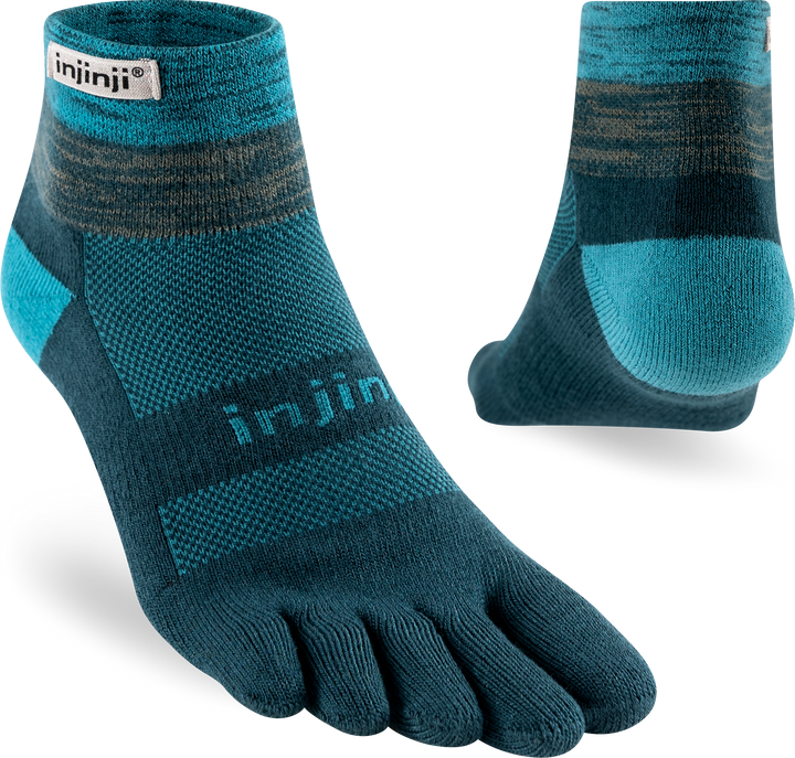 TerraToes Trail Mini-Crew Toe Socks — Midnight