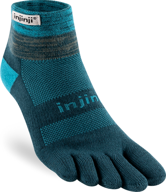 TerraToes Trail Mini-Crew Toe Socks — Midnight