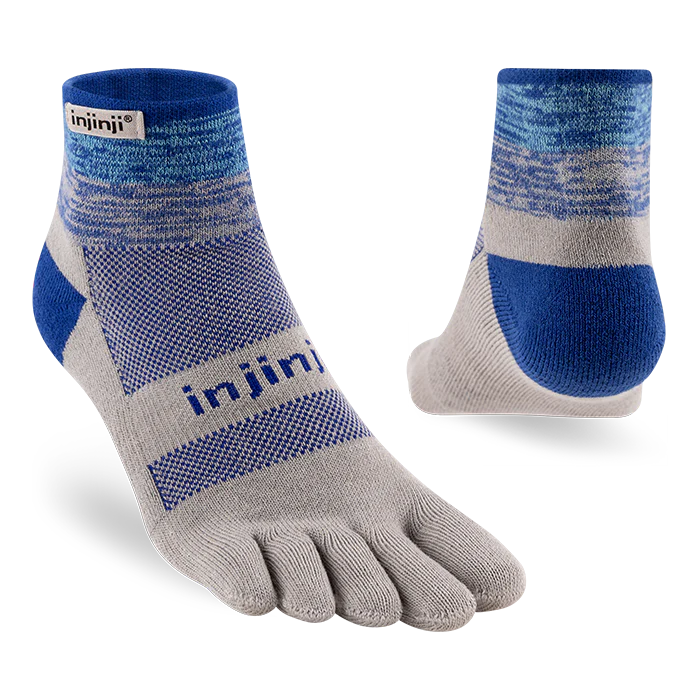 TerraToes Trail Mini-Crew Toe Socks — Neptune