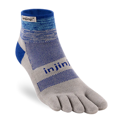 TerraToes Trail Mini-Crew Toe Socks — Neptune