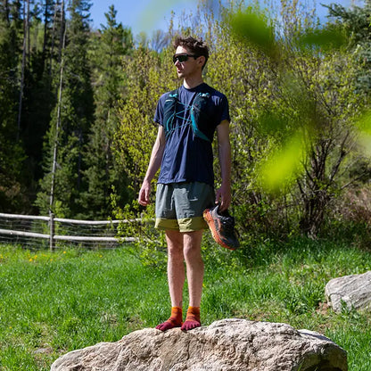 TerraToes Trail Mini-Crew Toe Socks — Solar