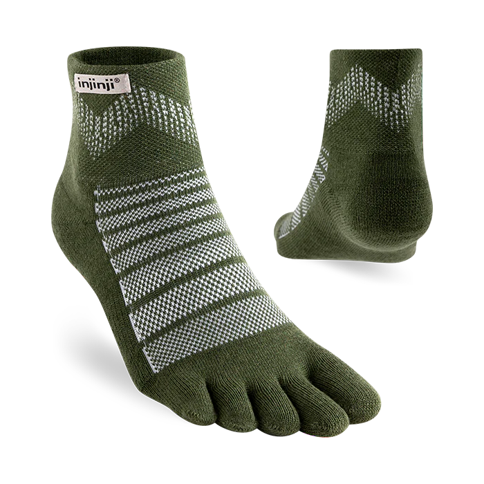 TerraToes Outdoor Mini-Crew Toe Socks — Forest