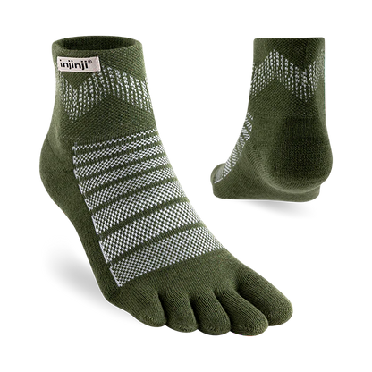 TerraToes Outdoor Mini-Crew Toe Socks — Forest