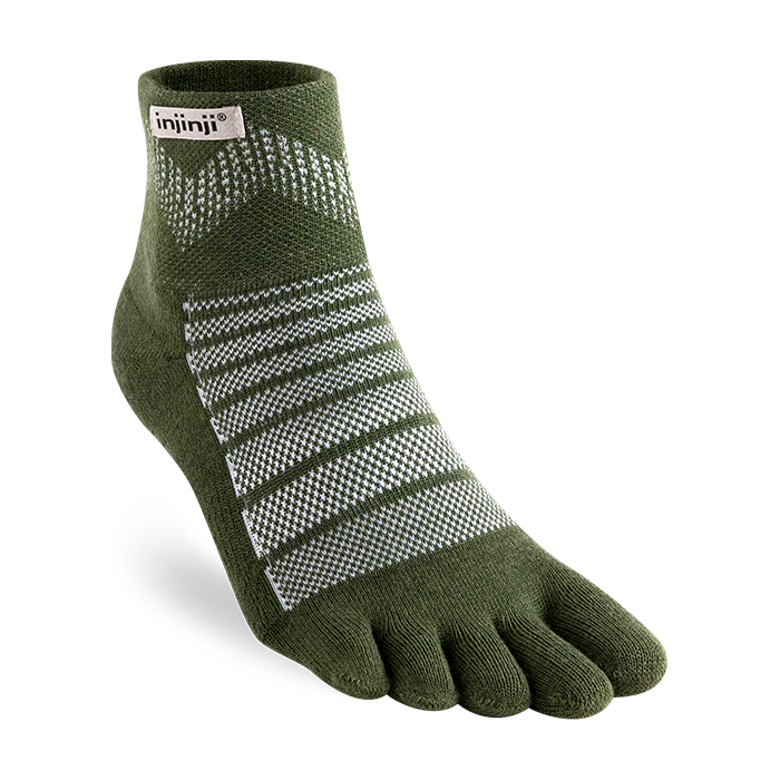 TerraToes Outdoor Mini-Crew Toe Socks — Forest