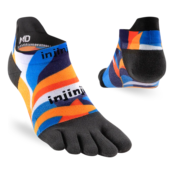 TerraToes Run No-Show Toe Socks — Botanical