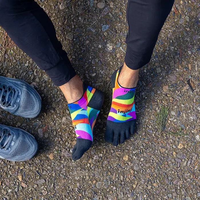 TerraToes Run No-Show Toe Socks — Verdure
