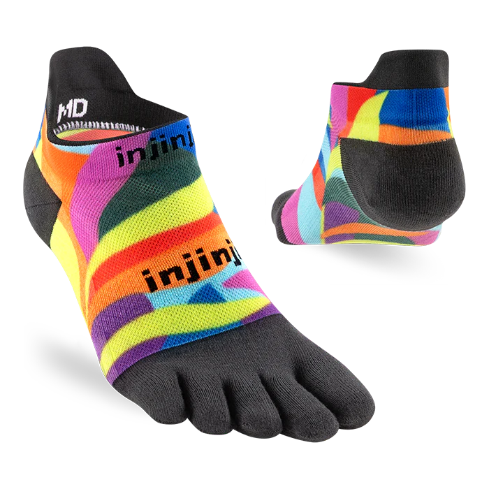 TerraToes Run No-Show Toe Socks — Verdure