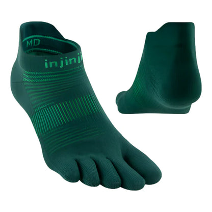 TerraToes Run No-Show Toe Socks — Jade