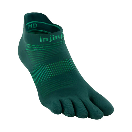 TerraToes Run No-Show Toe Socks — Jade