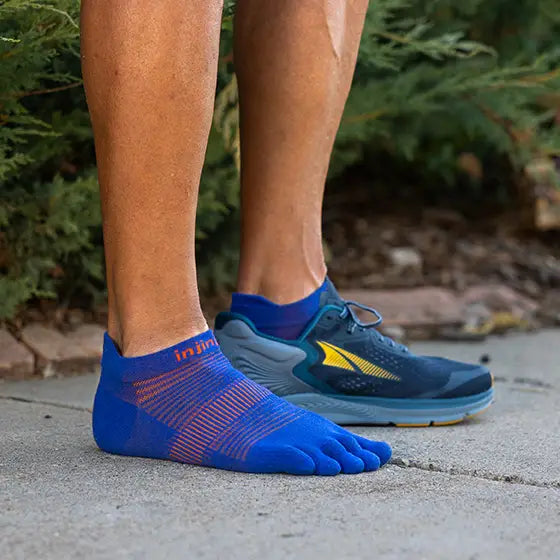 TerraToes Run No-Show Toe Socks — Sapphire