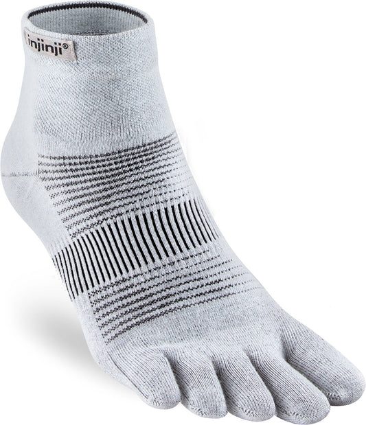 TerraToes Run Mini-Crew Toe Socks — Gray