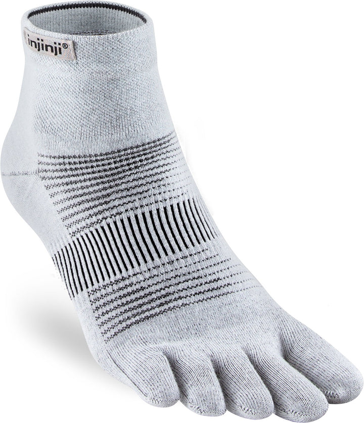 TerraToes Run Mini-Crew Toe Socks — Gray