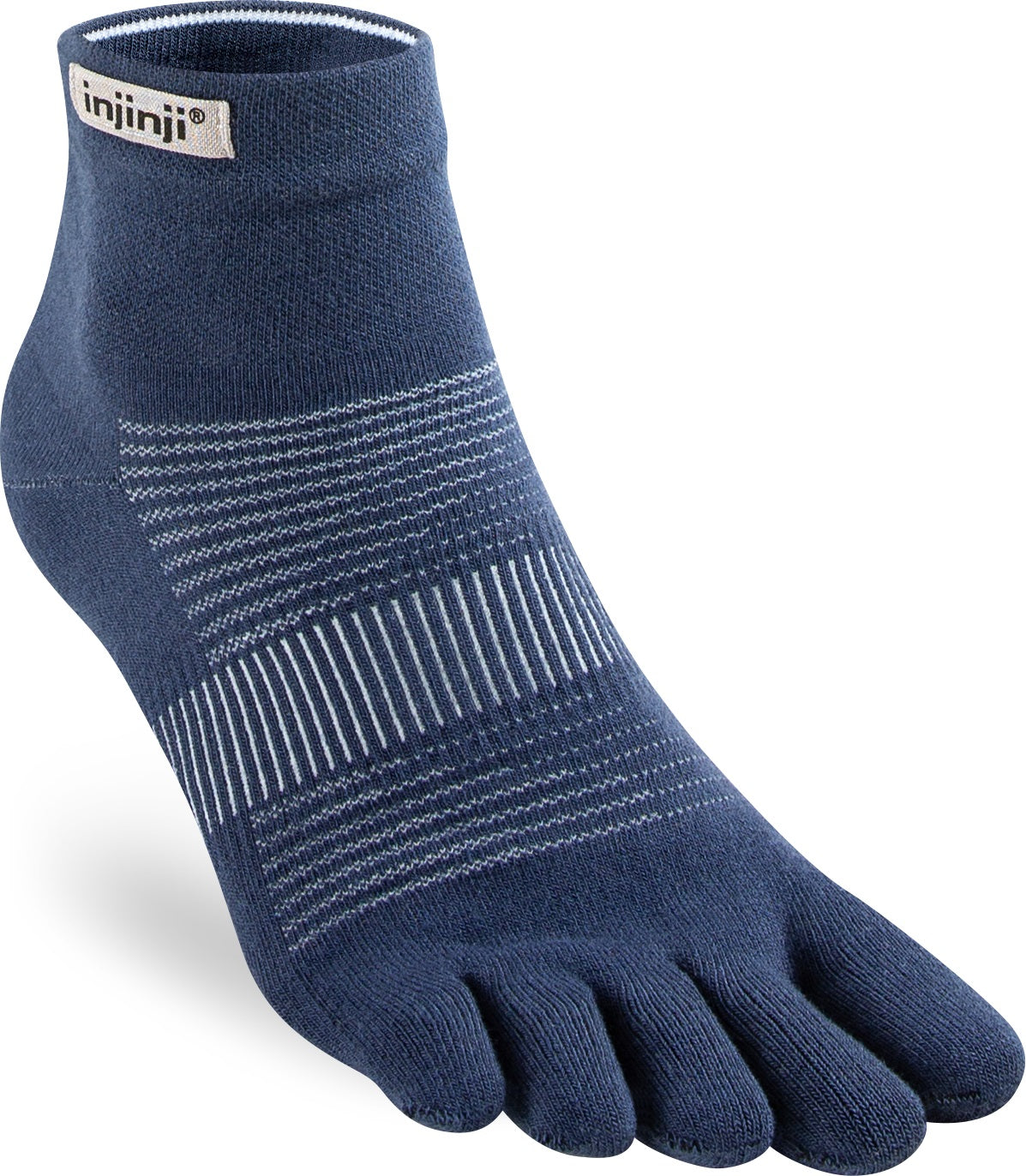 TerraToes Run Mini-Crew Toe Socks — Navy