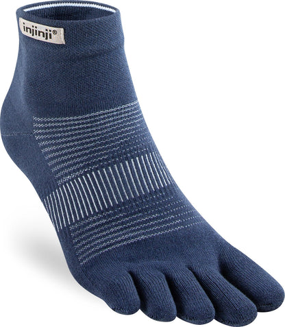 TerraToes Run Mini-Crew Toe Socks — Navy