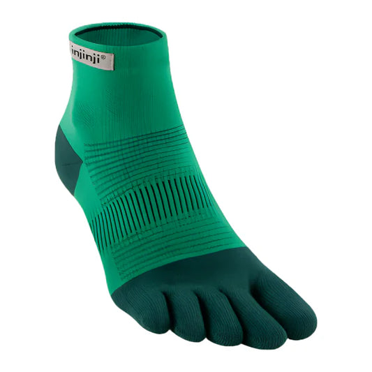 TerraToes Run Mini-Crew Toe Socks — Fern