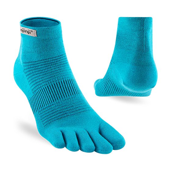 TerraToes Run Mini-Crew Toe Socks — Pacific Blue