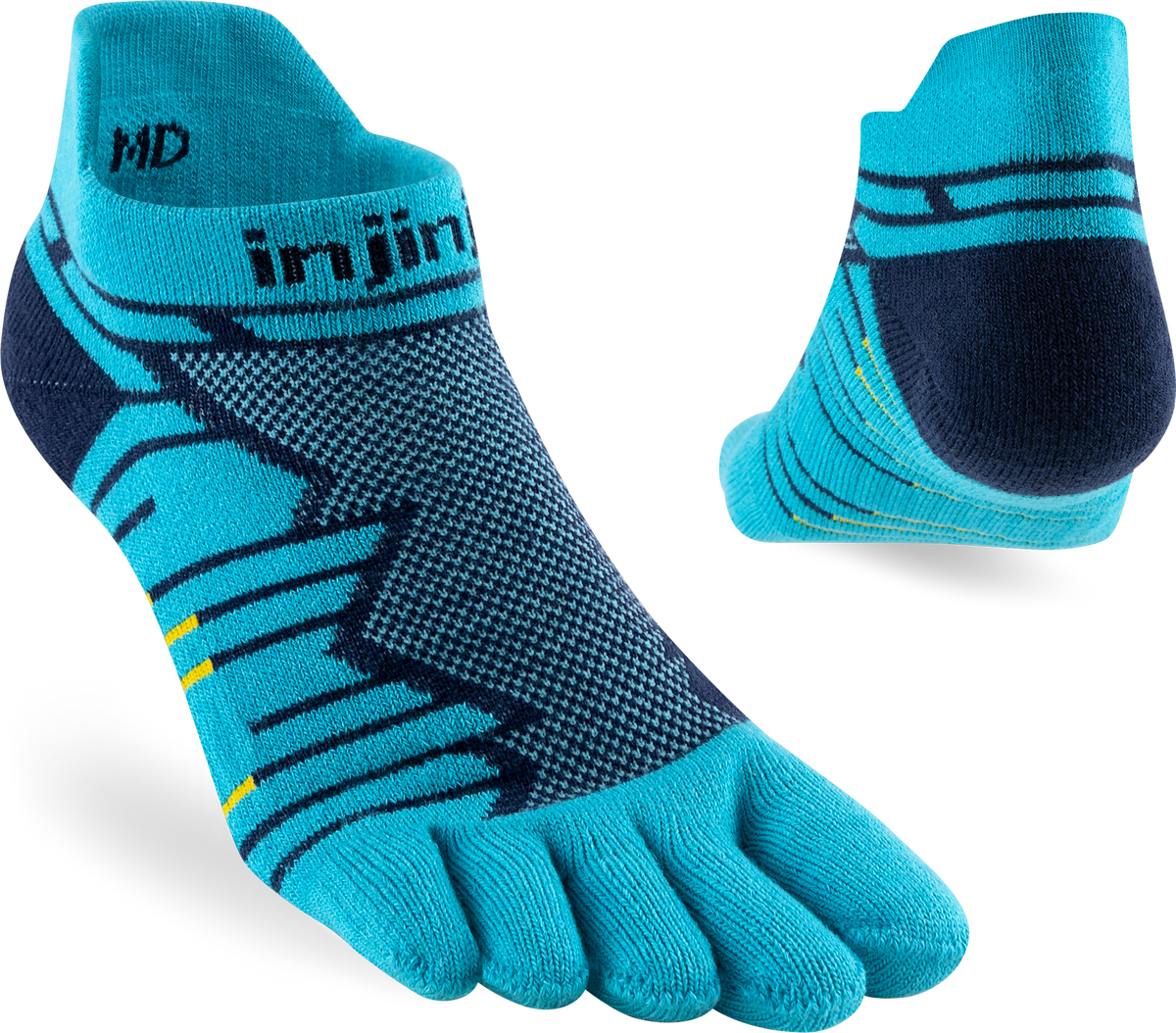 TerraToes Ultra No-Show Toe Socks — Pacific Blue