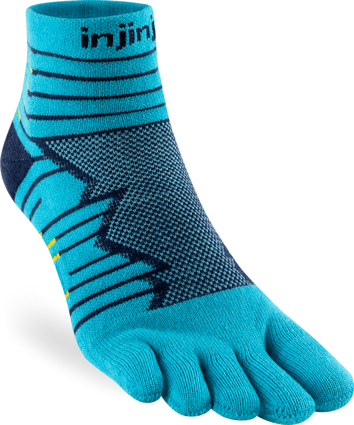 TerraToes Ultra Mini-Crew Toe Socks — Pacific Blue