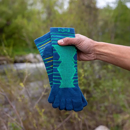 TerraToes Ultra Mini-Crew Toe Socks — Poseidon
