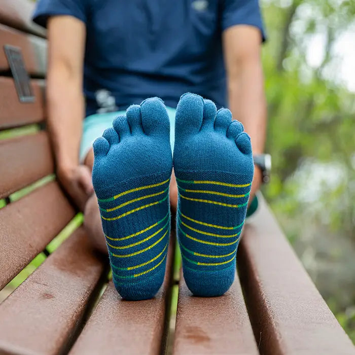 TerraToes Ultra Mini-Crew Toe Socks — Poseidon