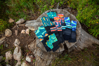 TerraToes Trail Mini-Crew Toe Socks — Loon