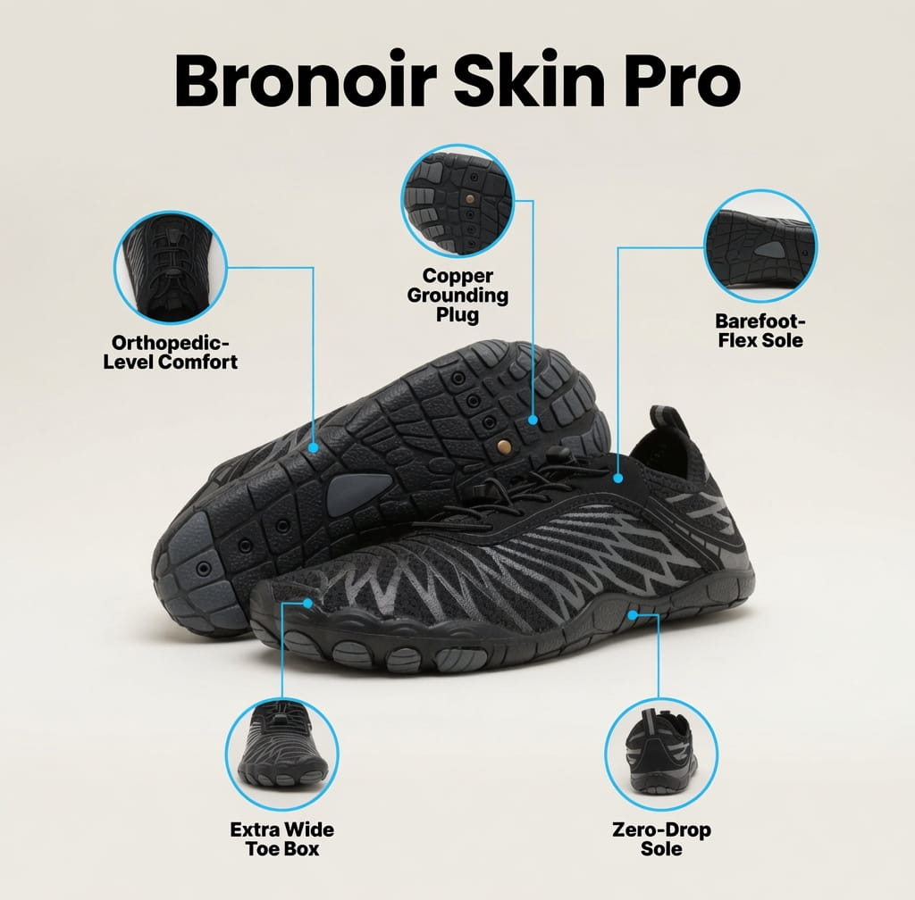 Grounding SkinPro 2.0 Barefoot Shoes with Copper Sole
